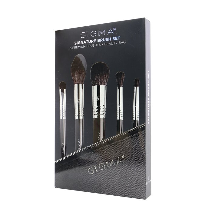 Sigma Beauty Signature Brush Set (5x Premium Brush, 1x Bag) 5pcs+1bagProduct Thumbnail
