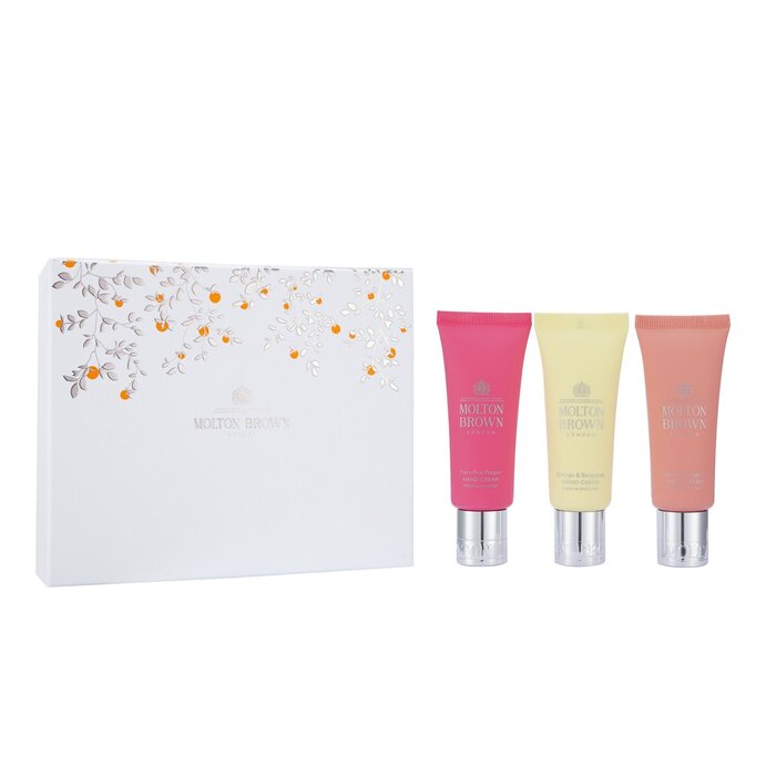 Molton Brown Hand Cream Trio Set: 3x40ml (Fiery Pink Pepper + Orange & Bergamot + Heavenly Gingerlily) 3x 40ml/1.4ozProduct Thumbnail