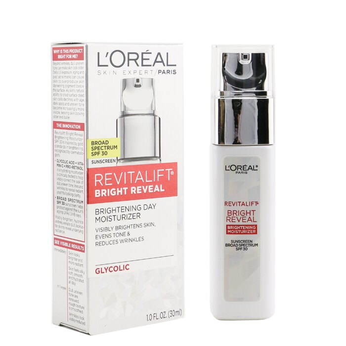L'Oreal Revitalift Bright Reveal Hidratante Iluminador de Día SPF 30 30ml/1ozProduct Thumbnail