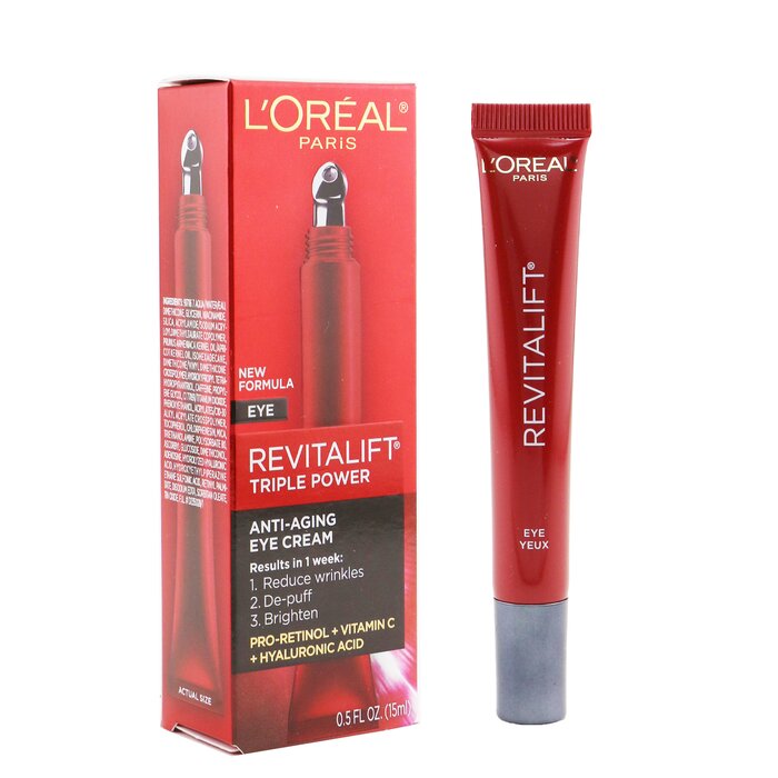 L'Oreal Revitalift Triple Power Anti-Aging Eye Cream קרם עיניים אנטי-אייג'ינג 15ml/0.5ozProduct Thumbnail