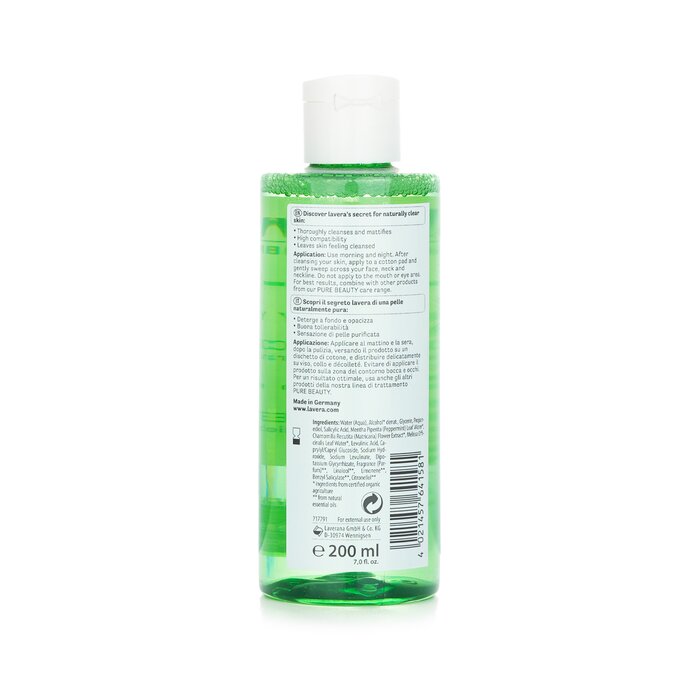 Lavera Pure Beauty Очищающий Тоник для Лица - для Проблемной и Комбинированной Кожи 200ml/7ozProduct Thumbnail