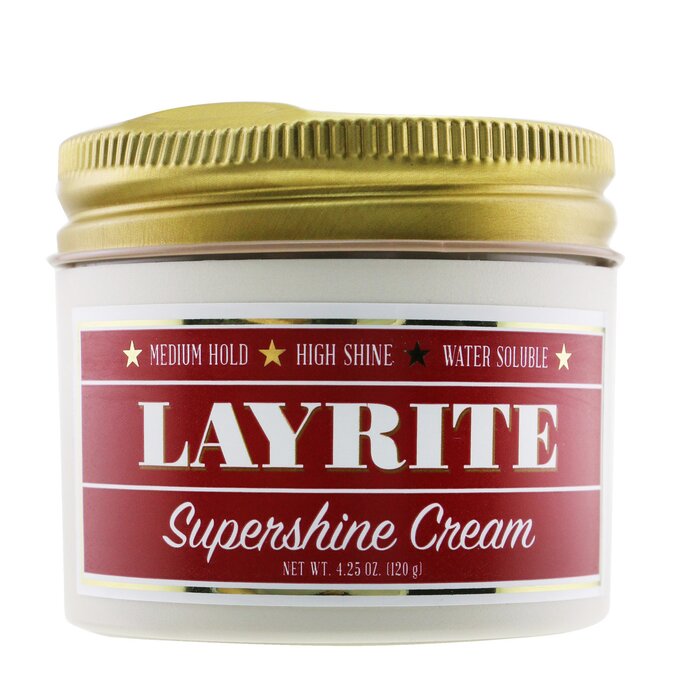 Layrite Supershine Cream - Medium Hold, High Shine, Water Soluble (Cap Slightly Damaged) 120g/4.25ozProduct Thumbnail