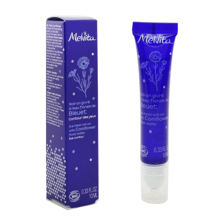 Melvita Ice-Fresh Roll-On Eye Contour with Cornflower Floral Water 10ml/0.3ozProduct Thumbnail