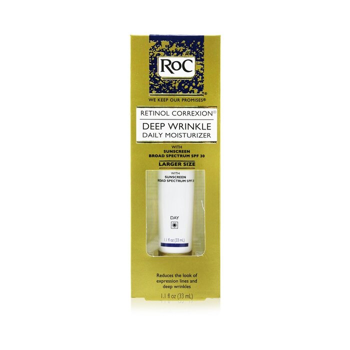 ROC 洛克  Retinol Correxion Deep Wrinkle Daily Moisturizer With Sunscreen Broad Spectrum SPF 30 (Box Slightly Damaged) 33ml/1.1ozProduct Thumbnail