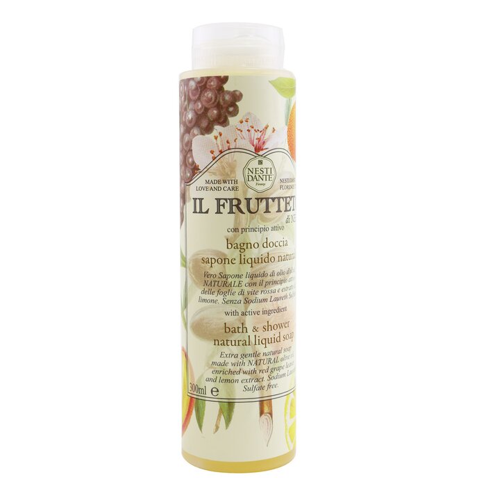 Nesti Dante IL Frutteto Натурален течен сапун за вана и душ с листа от червено грозде и екстракт от лимон 300ml/10.2ozProduct Thumbnail