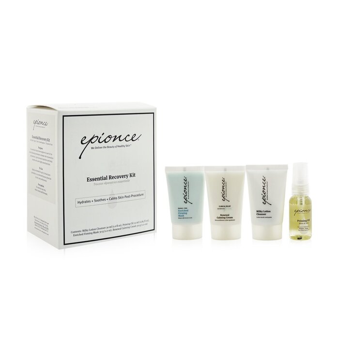 Epionce Essential Recovery Kit: Milky Lotion Cleanser+ Priming Oil+ Enriched Firming Mask+ Renewal Calming Cream (Exp. Date: 03/2022) 4pcsProduct Thumbnail