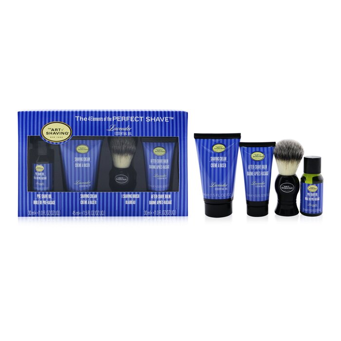The Art Of Shaving The 4 Elements Of The Perfect Shave 4-Pieces Kit - Lavender: Pre-Shave Oil 30ml + Shaving Cream 45ml + After-Shave Balm 30ml + Shaving Brush - ערכת גילוח 4pcsProduct Thumbnail