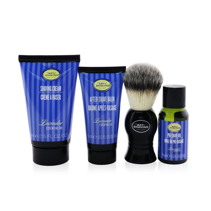 The Art Of Shaving The 4 Elements Of The Perfect Shave 4-Pieces Kit - Lavender: Pre-Shave Oil 30ml + Shaving Cream 45ml + After-Shave Balm 30ml + Shaving Brush - ערכת גילוח 4pcsProduct Thumbnail