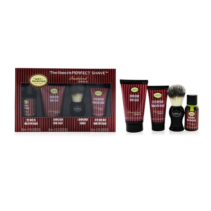 The Art Of Shaving 刮鬍學問  The 4 Elements Of The Perfect Shave 4-Pieces Kit - Sandalwood: Pre-Shave Oil 30ml + Shaving Cream 45ml + After-Shave Balm 30ml + Shaving Brush 4pcsProduct Thumbnail
