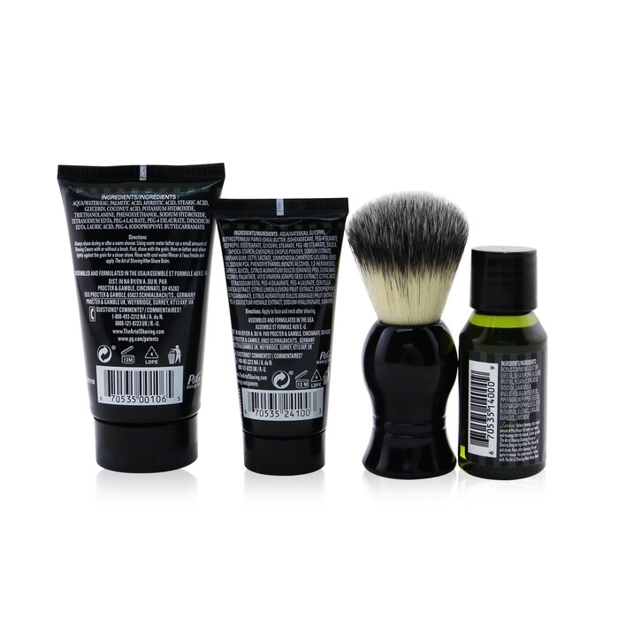 The Art Of Shaving 刮鬍學問  The 4 Elements Of The Perfect Shaving 4-Pieces Kit - Unscented: Pre-Shave Oil 30ml + Shaving Cream 45ml + After-Shave Balm 30ml + Shaving Brush 4pcsProduct Thumbnail