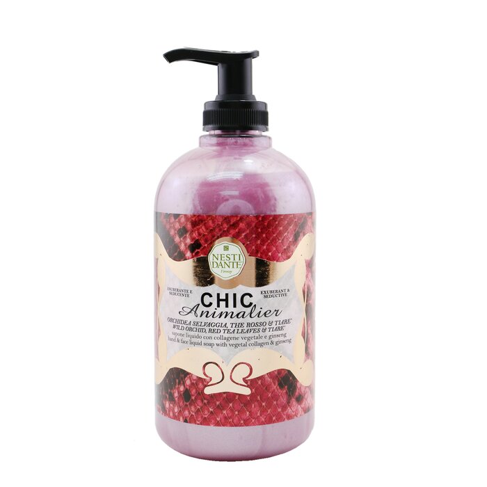 Nesti Dante Chic Animalier Hand & Face Liquid Soap With Vegetal Collagen & Ginseng - Wild Orchid, Red Tea Leaves & Tiare 500ml/16.9ozProduct Thumbnail