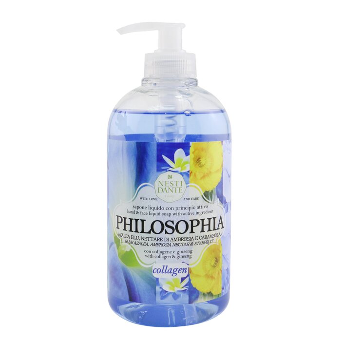 Nesti Dante Philosophia течен сапун за ръце и лице с колаген и женшен - синя азалия, нектар от амброзия и звезден плод 500ml/16.9ozProduct Thumbnail