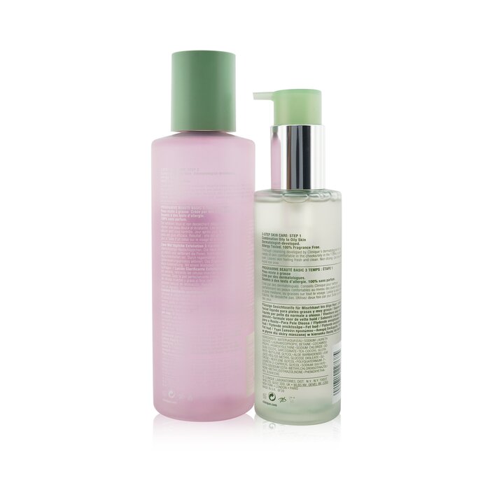 Clinique 倩碧 Cleansing + Exfoliation Set: Clarifying Lotion 3 400ml + Liquid Facial Soap Oily Skin Formula 200ml (Box Slightly Damaged) 2pcsProduct Thumbnail
