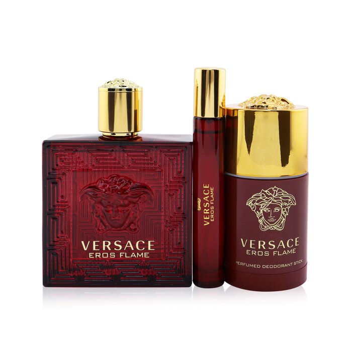 Versace Eros Flame Coffret: Eau De Parfum Spray 100ml/3.4oz + Eau De Parfum Spray 10ml/0.3oz + Deodorant Stick 75ml/2.5oz 3pcsProduct Thumbnail