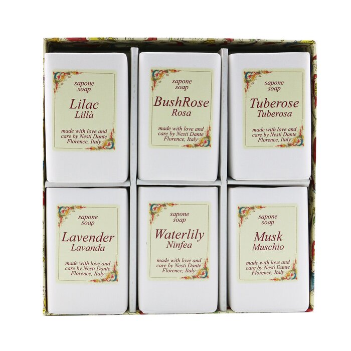 Nesti Dante Floral Notes Soap Set: (Lilac + BushRose + Tuberose + Lavender+ Waterlily + Musk) 6x 100g/3.5ozProduct Thumbnail