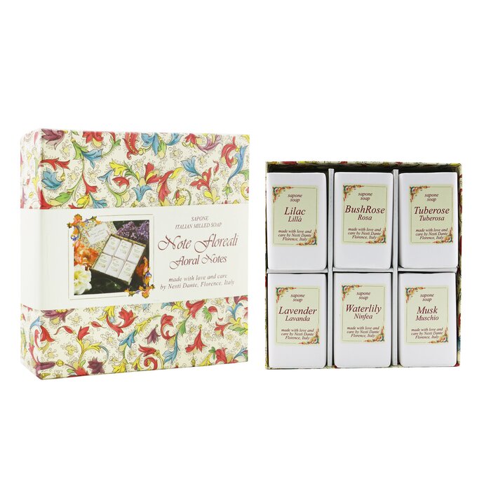 Nesti Dante Floral Notes Soap Set: (Lilac + BushRose + Tuberose + Lavender+ Waterlily + Musk) 6x 100g/3.5ozProduct Thumbnail