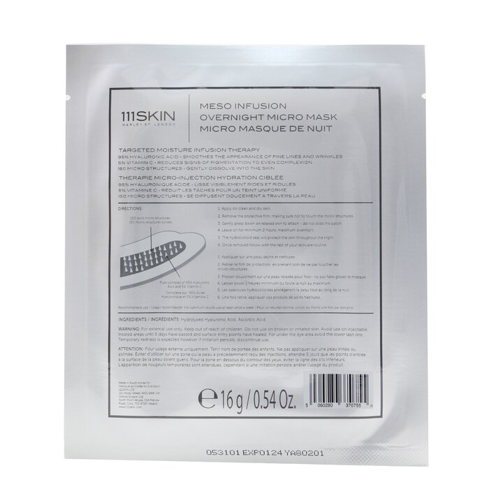 111skin Micromáscara Meso Infusion Overnight 4x16g/0.54ozProduct Thumbnail