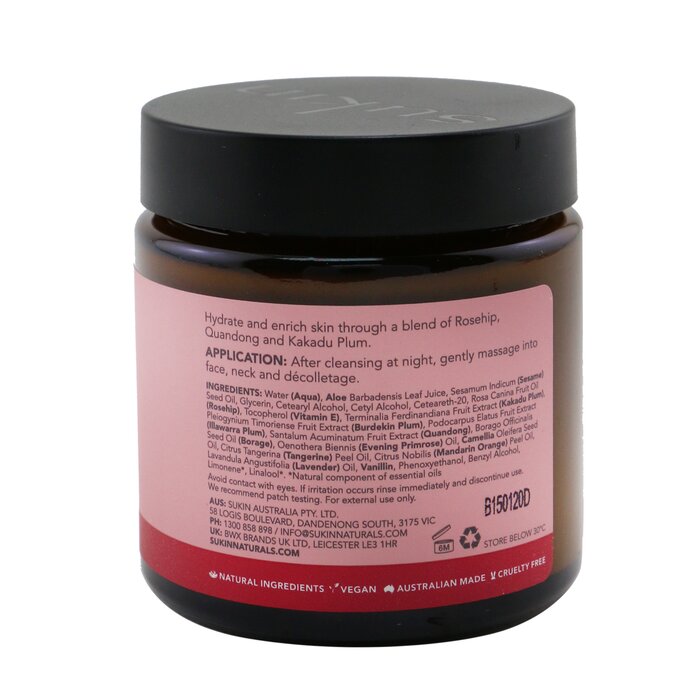 Sukin Rosehip Enriching Night Cream (Dry & Distressed Skin Types) 120ml/4.06ozProduct Thumbnail