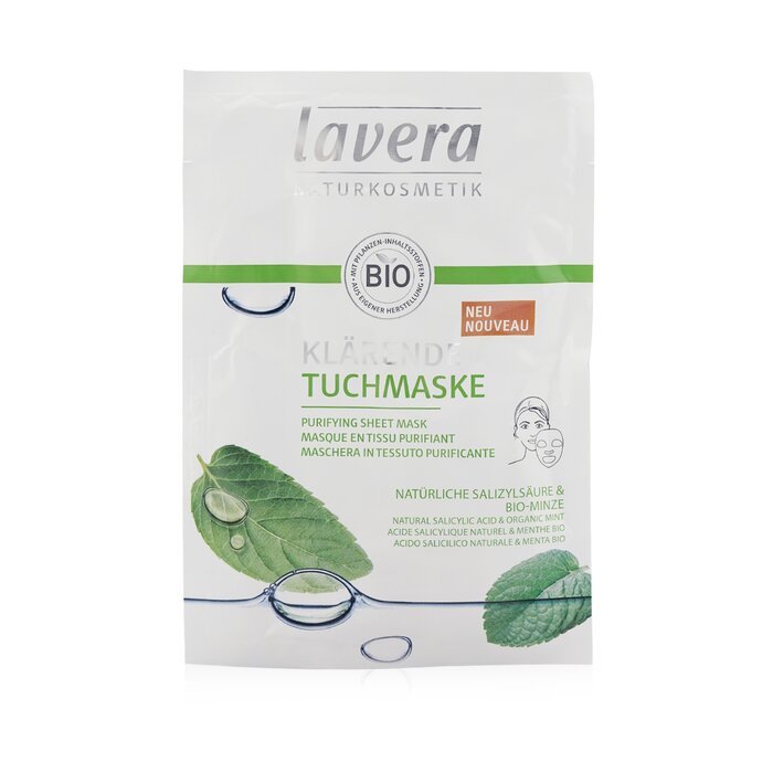 Lavera Sheet Mask - Purifying (With Natural Salicylic Acid & Organic Mint) (Exp. Date: 02/2022) 1sheetProduct Thumbnail