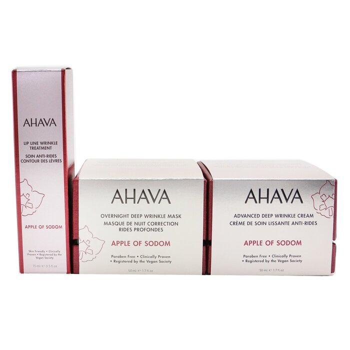 Ahava The Power of Love Apple Of My Eye Set: Deep Wrinkle Cream 50ml+ Deep Wrinkle Mask 50ml+ Lip Wrinkle Treatment 15ml+ Bag 3pcs+1bagProduct Thumbnail