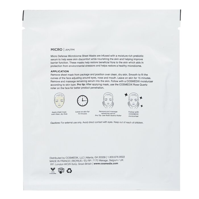 CosMedix Micro Defense Microbiome Sheet Mask (Μέγεθος κομμωτηρίου) 10sheetsProduct Thumbnail