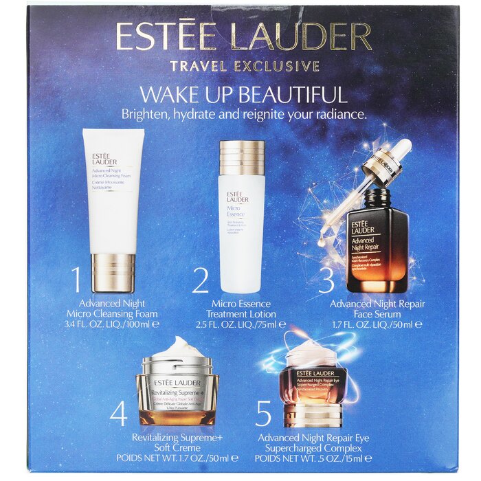 Estee Lauder Your Nightly Skincare Experts: ANR 50ml+ Revitalizing Supreme+ Soft Cream 50ml+ Eye Supercharged 15ml+ Micro Cleans... 5pcsProduct Thumbnail