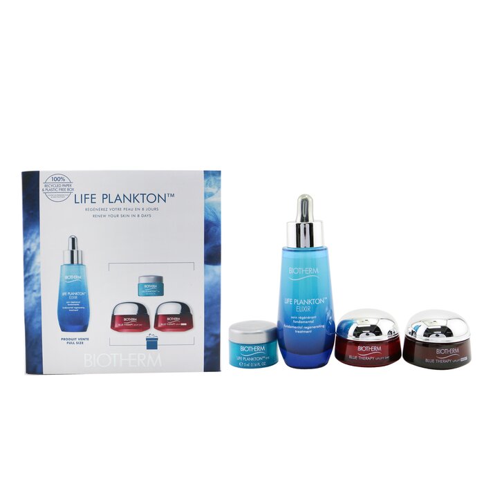 Biotherm Set Life Plankton Gift: Elixir 50ml + Blue Therapy Crema de Día 15ml + Blue Therapy Crema de Noche 15ml + Lift Plankton Ojos 5ml 4pcsProduct Thumbnail