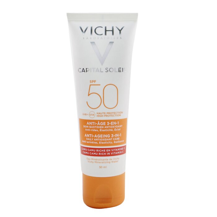 Vichy Capital Soleil Anti-Ageing 3-In-1 Daily Antioxidant Sun Care SPF 50 - Anti-Wrinkles, Elasticity, Radiance 50ml/1.69ozProduct Thumbnail