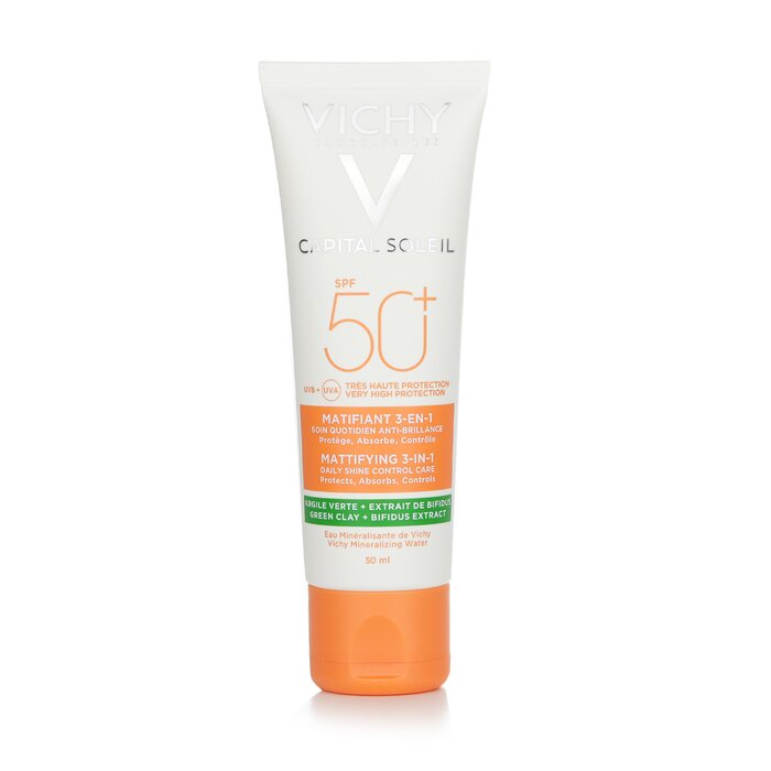Vichy Capital Soleil Mattifying 3-In-1 Daily Shine Control Care SPF 50 - Protects, Absorbs, Controls 50ml/1.69ozProduct Thumbnail