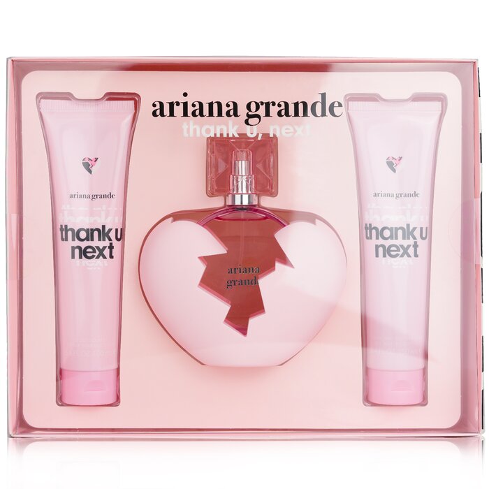 Ariana Grande مجموعة Thank U Next: أو دو برفوم سبراي 100مل/3.4 أوقية + سوفليه للجسم 100مل/3.4 أوقية + جل حمام ودش 100مل/3.4 أوقية 3pcsProduct Thumbnail