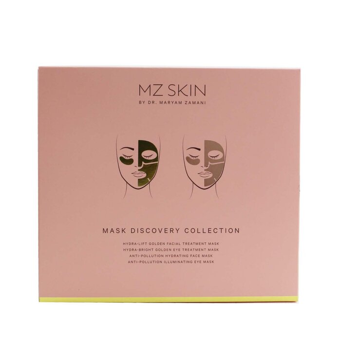 MZ Skin مجموعة Mask Discovery: ماسك علاجي للوجه Hydra-Lift + ماسك علاج عيون ذهبي Hydra-Bright + ماسك عيون مضيء مضاد للتلوث للوجه 4pcsProduct Thumbnail