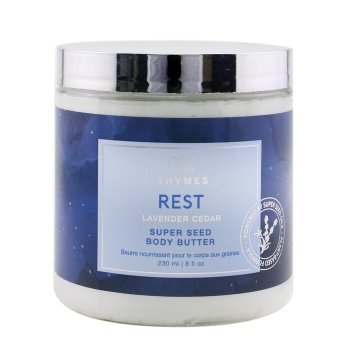 Thymes Rest Lavender Cedar Super Seed Body Butter (Unboxed) 230ml/8ozProduct Thumbnail