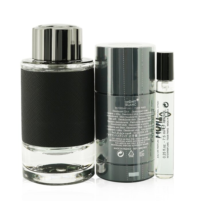 Montblanc Explorer Coffret: Eau De Parfum Spray 100ml + Eau De Parfum Spray 7.5ml + Deodorant Stick 75g 3pcsProduct Thumbnail