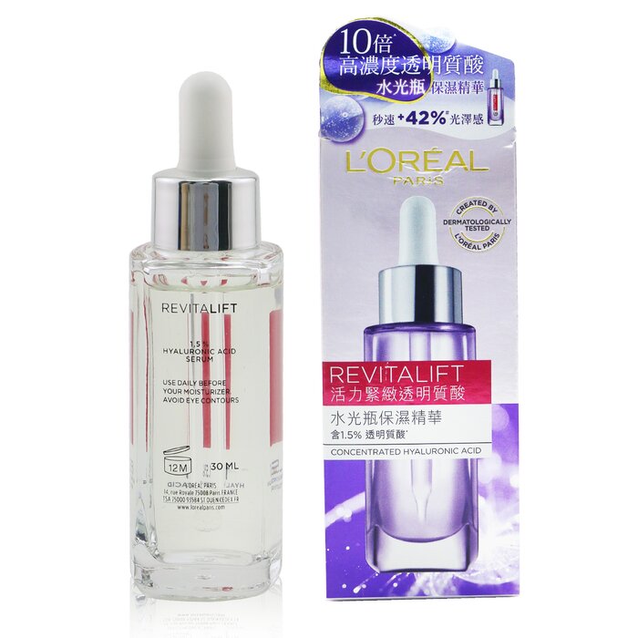 L'Oreal Revitalift 1.5% Hyaluronic Acid Serum - With Concentrated Hyaluronic Acid 1.5% 30ml/1ozProduct Thumbnail