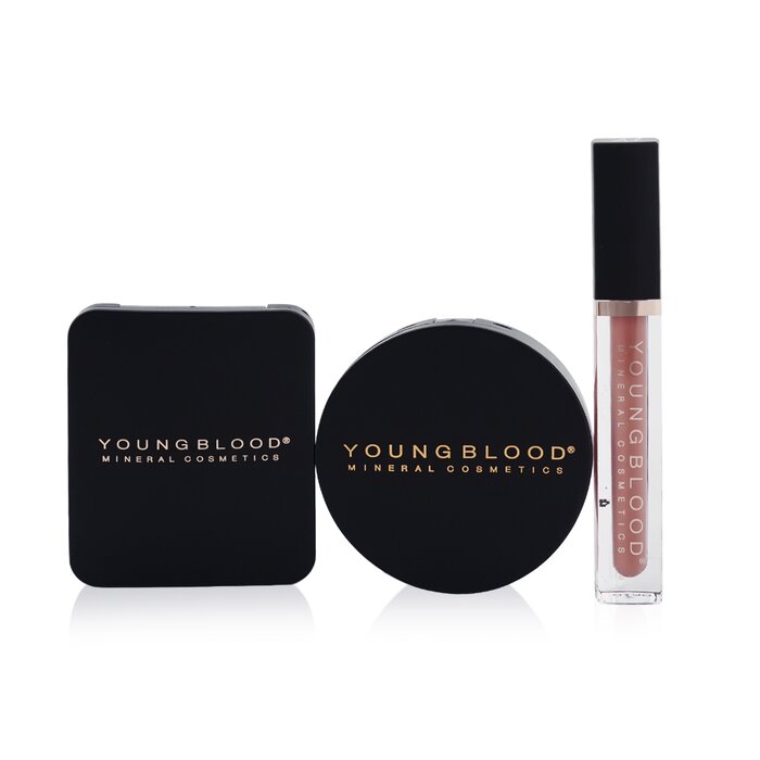 Youngblood Sweet Talk The Perfect Spring Glow Palette (1x Hydrating Lip Creme, 1x Highlighter, 1x Eyeshadow Quad) 3pcsProduct Thumbnail