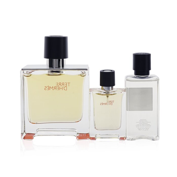 Hermes Terre D' Coffret: Pure Parfum Spray 75ml + Pure Parfum Spray 12 ...