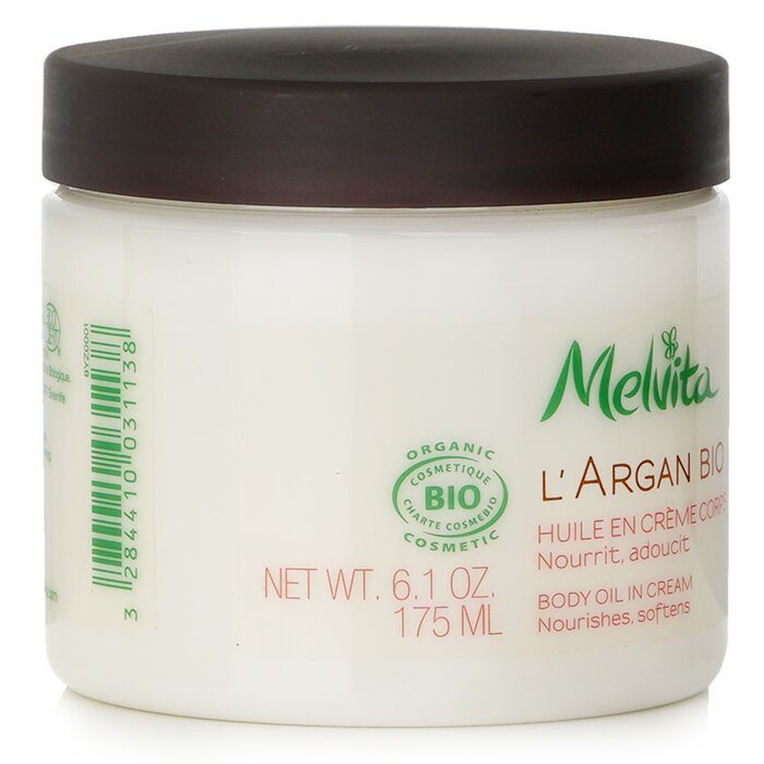 Melvita L'Argan Bio Body Oil In Cream - Θρέφει & Μαλακώνει 175ml/6.1ozProduct Thumbnail