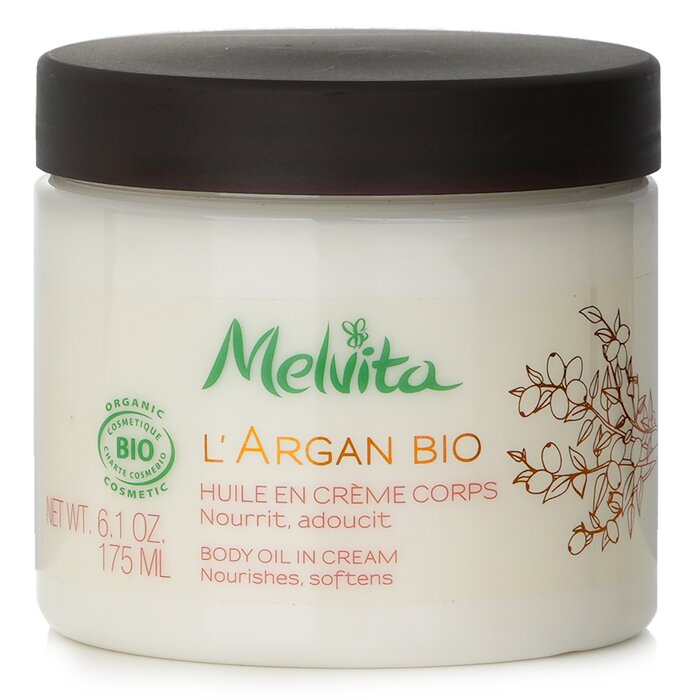 Melvita L'Argan Bio Body Oil In Cream - Nourishes & Softens 175ml/6.1ozProduct Thumbnail