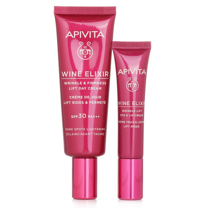 Apivita Wine Elixir Wrinkle Reduction & Firmness Gift Set: Day Cream SPF 30 40ml+ Eye & Lip Cream 15ml 2pcsProduct Thumbnail