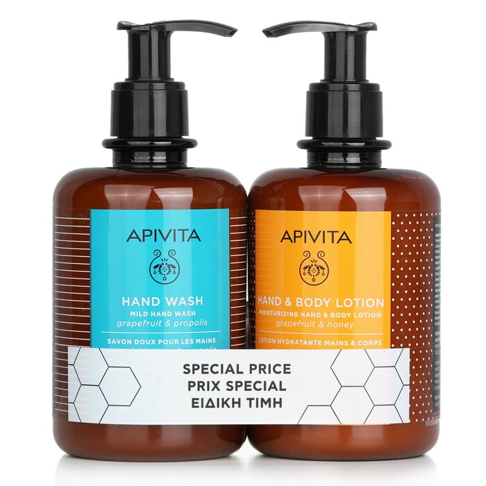 Apivita Gentle Hands Cleansing & Hydrating Set: Mild Hand Wash 300ml+ Moisturizing Hand & Body Lotion 300ml 2pcsProduct Thumbnail