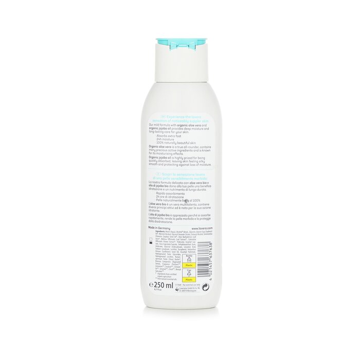 Lavera Loção corporal Basis Sensitiv Express com Aloe Vera orgânico e óleo de jojoba orgânico - para pele normal 250ml/8.7ozProduct Thumbnail