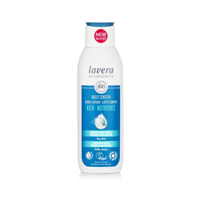 Lavera Basis Sensitiv Rich Body Lotion With Organic Aloe Vera & Organic Shea Butter - For Dry Skin 250ml/8.7ozProduct Thumbnail