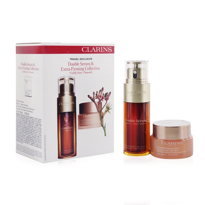 Clarins مجموعة Double Serum & Extra-Firming: سيرم مضاعف 50مل+كريم Extra-Firming 50مل 2pcsProduct Thumbnail