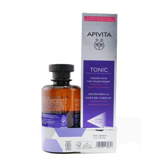 Apivita Hair Loss Lotion with Hippophae TC & Lupine Protein 150ml FREE Men's Tonic Shampoo 250ml 2pcsProduct Thumbnail