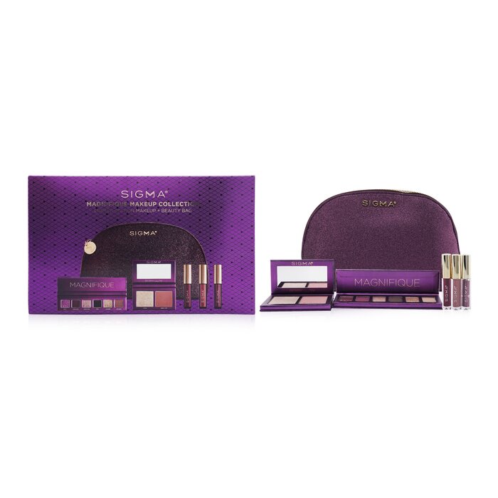 Sigma Beauty Magnifique Makeup Collection (1x Eyeshadow Palette + 1x Berry Glow Cheek Duo + 1x Adored Mini Lip Set + Bag) Picture ColorProduct Thumbnail