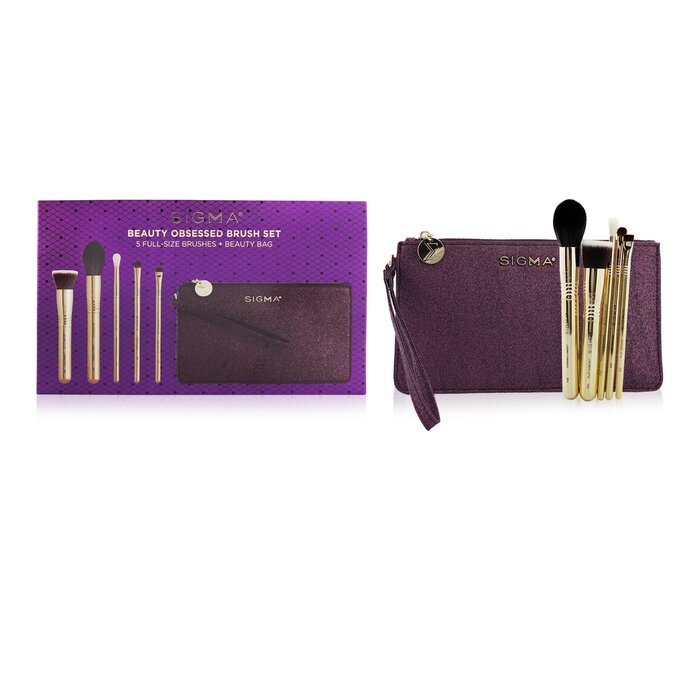 Sigma Beauty Beauty Obsessed Brush Set (5x Brush +1x Bag) 5pcs+1bagProduct Thumbnail