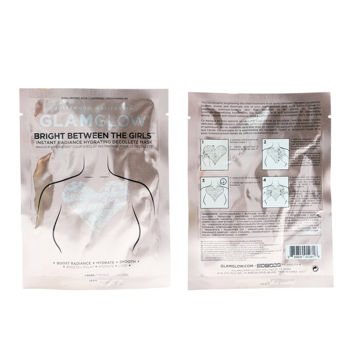 Glamglow Bright Between The Girls Instant Radiance Hydrating Decollete Mask  1sheetProduct Thumbnail