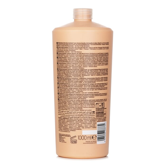 Kerastase Curl Manifesto Bain Hydratation Douceur Shampoo Gentle Creamy Shampoo - For Curly, Very Curly & Coily Hair (Salon Size)  1000ml/34ozProduct Thumbnail