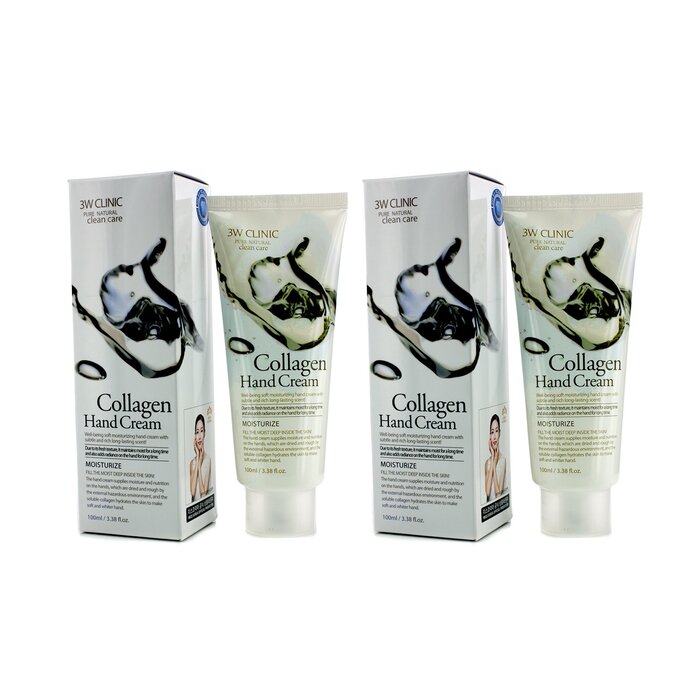 3W Clinic Hand Cream Duo Pack - Collagen 2x100ml/3.38ozProduct Thumbnail