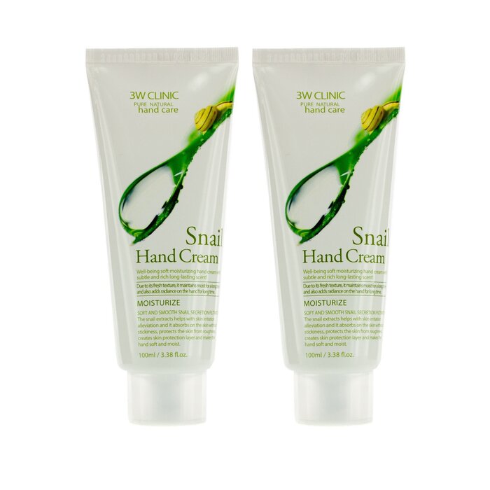 3W Clinic Hand Cream Duo Pack - Snail 2x100ml/3.38ozProduct Thumbnail